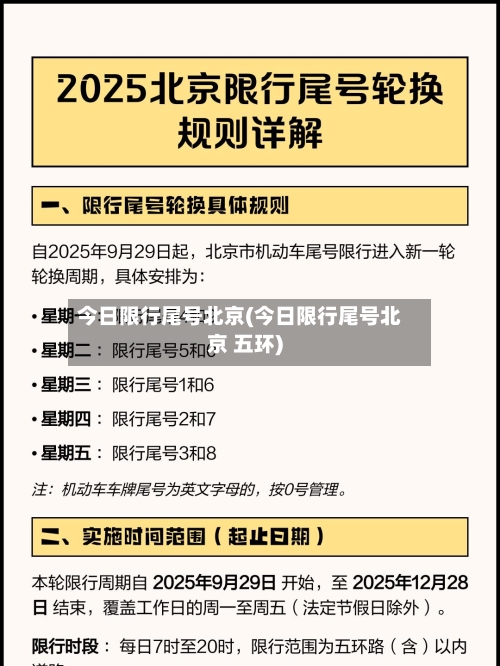 今日限行尾号北京(今日限行尾号北京 五环)-第2张图片
