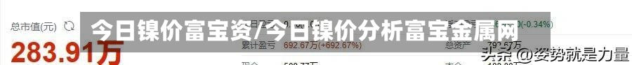 今日镍价富宝资/今日镍价分析富宝金属网-第3张图片