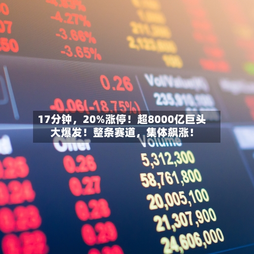 17分钟	，20%涨停！超8000亿巨头大爆发！整条赛道，集体飙涨！-第2张图片