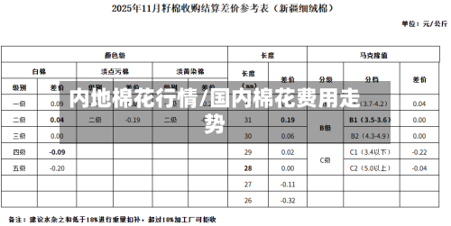 内地棉花行情/国内棉花费用走势-第2张图片