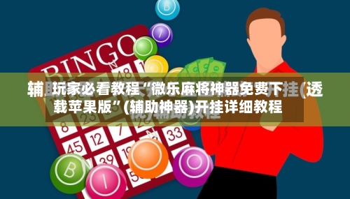 玩家必看教程“微乐麻将神器免费下载苹果版”(辅助神器)开挂详细教程-第2张图片