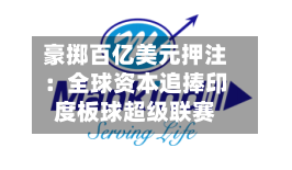 豪掷百亿美元押注：全球资本追捧印度板球超级联赛