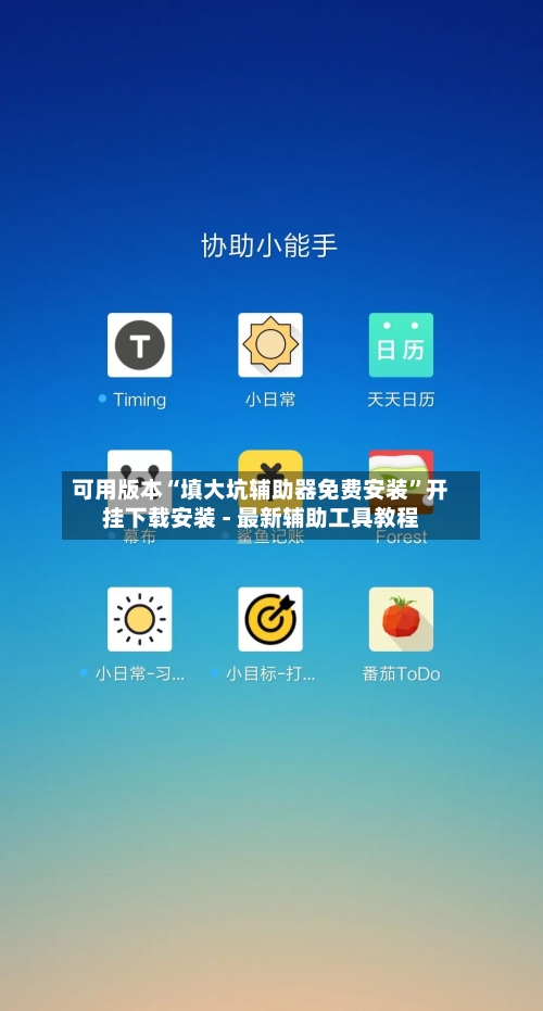 可用版本“填大坑辅助器免费安装	”开挂下载安装 - 最新辅助工具教程-第2张图片