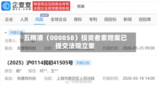 五粮液（000858）投资者索赔案已提交法院立案-第2张图片