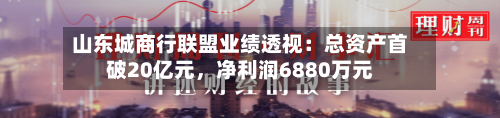 山东城商行联盟业绩透视：总资产首破20亿元，净利润6880万元