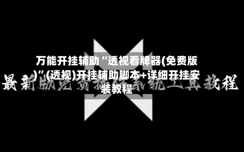 万能开挂辅助“透视看牌器(免费版)”(透视)开挂辅助脚本+详细开挂安装教程
