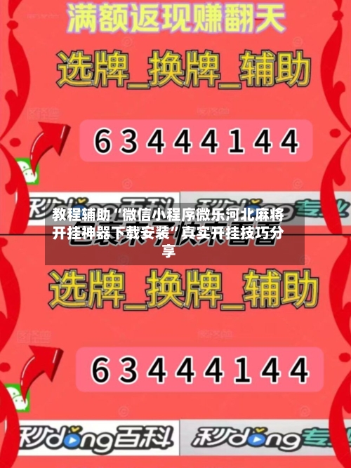 教程辅助“微信小程序微乐河北麻将开挂神器下载安装”真实开挂技巧分享-第2张图片