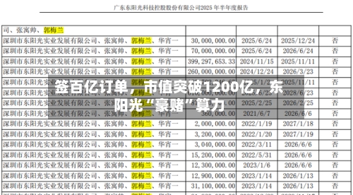 签百亿订单	，市值突破1200亿，东阳光“豪赌	”算力-第2张图片