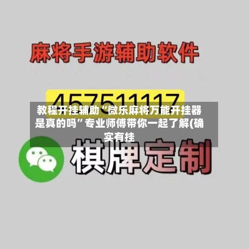 教程开挂辅助“微乐麻将万能开挂器是真的吗”专业师傅带你一起了解(确实有挂