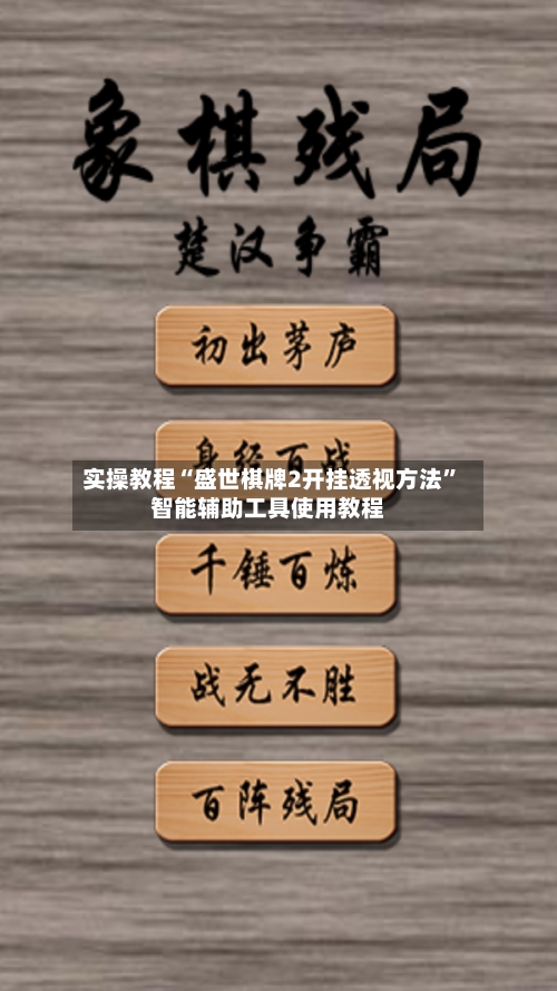 实操教程“盛世棋牌2开挂透视方法”智能辅助工具使用教程