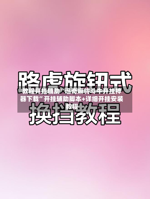 教程开挂辅助“迅奇麻将斗牛开挂神器下载”开挂辅助脚本+详细开挂安装教程-第2张图片