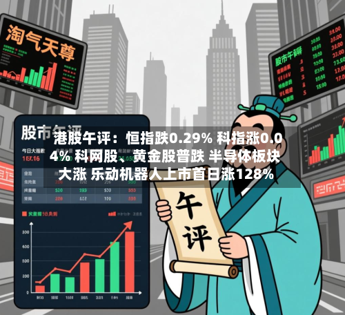 港股午评：恒指跌0.29% 科指涨0.04% 科网股、黄金股普跌 半导体板块大涨 乐动机器人上市首日涨128%-第3张图片