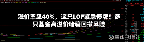 溢价率超40%，这只LOF紧急停牌！多只基金高溢价暗藏回撤风险-第2张图片