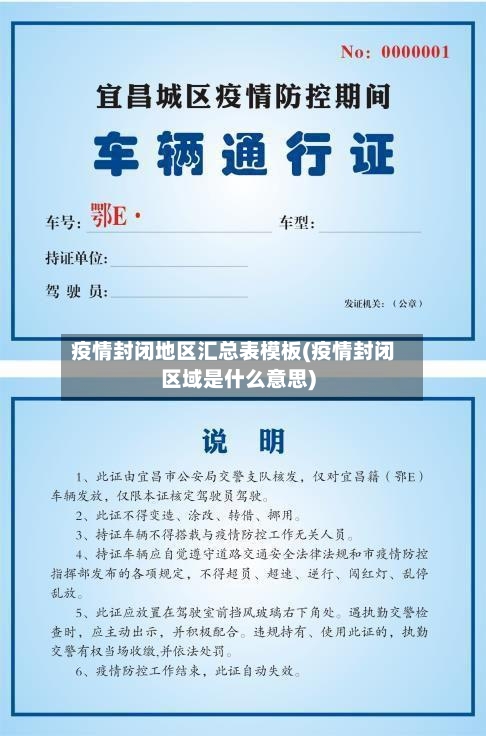 疫情封闭地区汇总表模板(疫情封闭区域是什么意思)