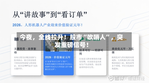 今夜，全线拉升！股市“吹哨人”，突发重磅信号！