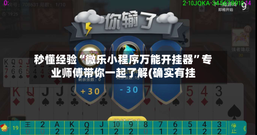 秒懂经验“微乐小程序万能开挂器”专业师傅带你一起了解(确实有挂-第2张图片