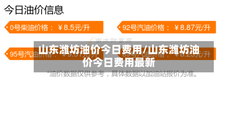 山东潍坊油价今日费用/山东潍坊油价今日费用最新-第3张图片