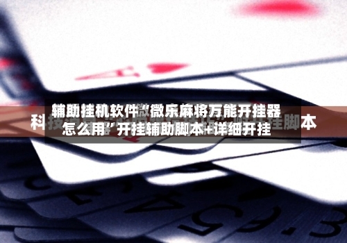 辅助挂机软件“微乐麻将万能开挂器怎么用”开挂辅助脚本+详细开挂-第2张图片