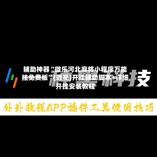 辅助神器“微乐河北麻将小程序万能挂免费版”(透视)开挂辅助脚本+详细开挂安装教程-第2张图片