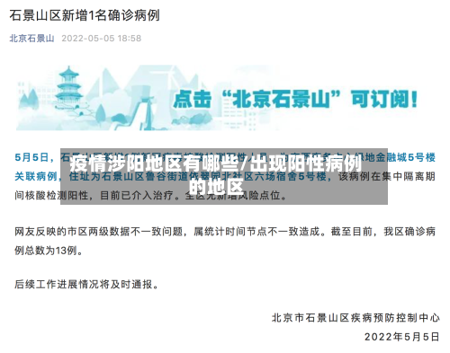 疫情涉阳地区有哪些/出现阳性病例的地区