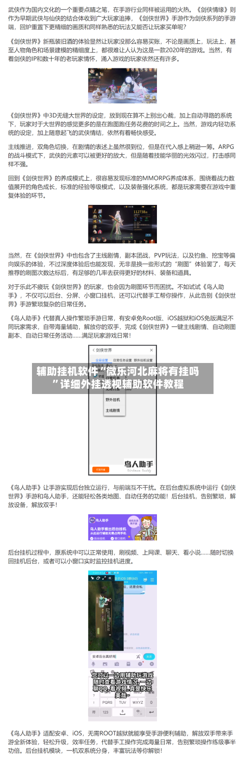 辅助挂机软件“微乐河北麻将有挂吗”详细外挂透视辅助软件教程-第2张图片