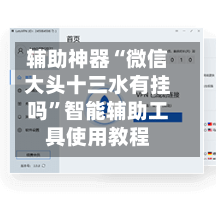 辅助神器“微信大头十三水有挂吗”智能辅助工具使用教程-第3张图片