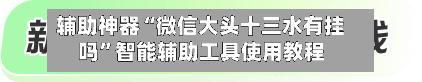辅助神器“微信大头十三水有挂吗”智能辅助工具使用教程