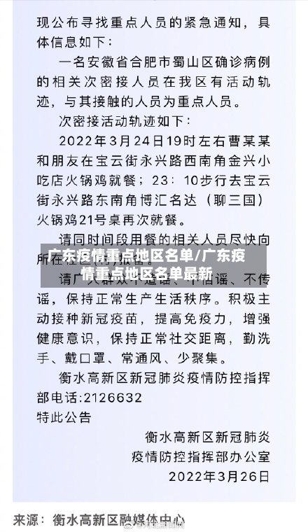广东疫情重点地区名单/广东疫情重点地区名单最新-第2张图片