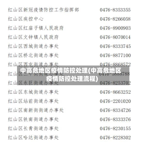 中高危地区疫情防控处理(中高危地区疫情防控处理流程)-第2张图片
