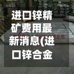 进口锌精矿费用最新消息(进口锌合金有哪些品牌)-第2张图片