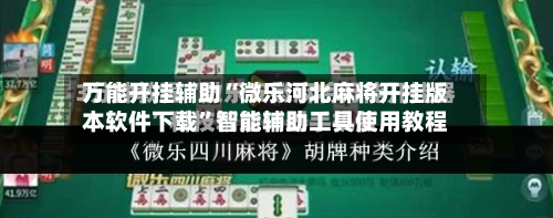 万能开挂辅助“微乐河北麻将开挂版本软件下载”智能辅助工具使用教程-第3张图片