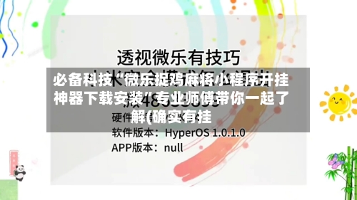 必备科技“微乐捉鸡麻将小程序开挂神器下载安装	”专业师傅带你一起了解(确实有挂-第3张图片