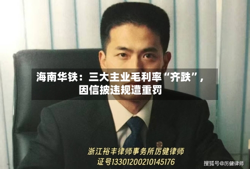 海南华铁：三大主业毛利率“齐跌”，因信披违规遭重罚-第2张图片