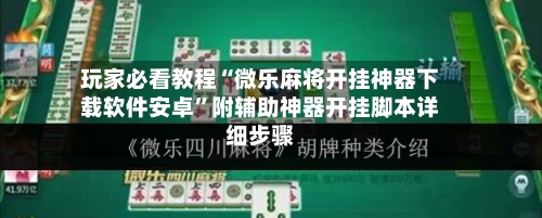 玩家必看教程“微乐麻将开挂神器下载软件安卓	”附辅助神器开挂脚本详细步骤-第2张图片