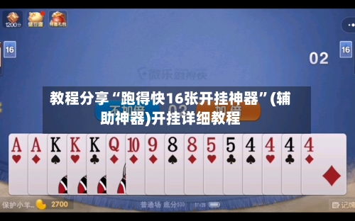 教程分享“跑得快16张开挂神器”(辅助神器)开挂详细教程-第2张图片