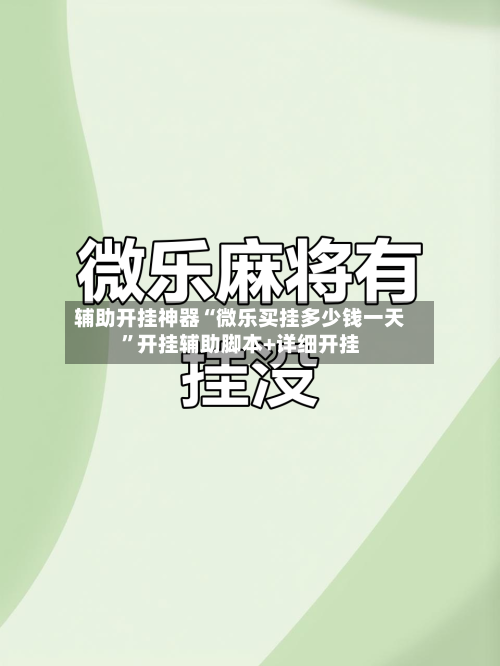 辅助开挂神器“微乐买挂多少钱一天”开挂辅助脚本+详细开挂