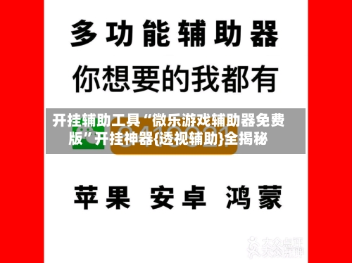 开挂辅助工具“微乐游戏辅助器免费版	”开挂神器{透视辅助}全揭秘-第2张图片