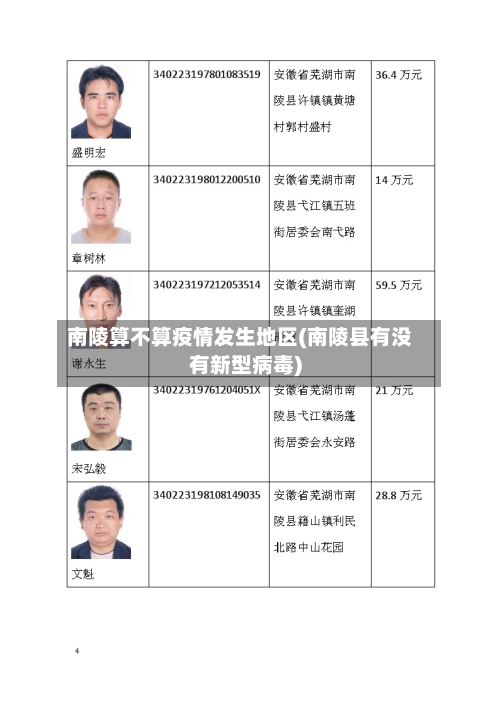 南陵算不算疫情发生地区(南陵县有没有新型病毒)-第2张图片