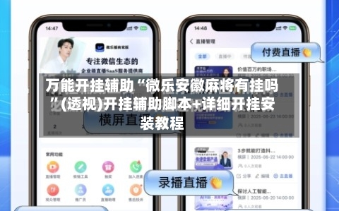 万能开挂辅助“微乐安徽麻将有挂吗	”(透视)开挂辅助脚本+详细开挂安装教程-第2张图片