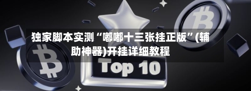 独家脚本实测“嘟嘟十三张挂正版”(辅助神器)开挂详细教程-第3张图片