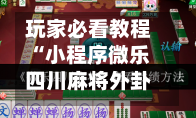 玩家必看教程“小程序微乐四川麻将外卦神器下载”附辅助神器开挂脚本详细步骤-第3张图片