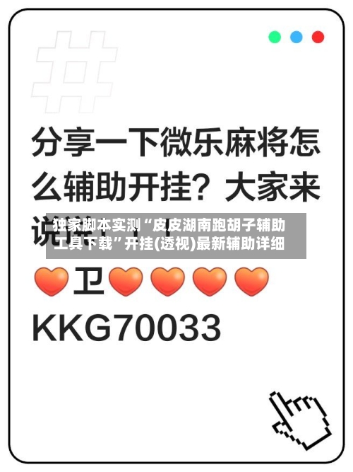 独家脚本实测“皮皮湖南跑胡子辅助工具下载”开挂(透视)最新辅助详细