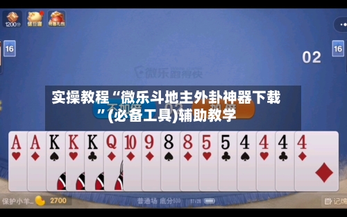实操教程“微乐斗地主外卦神器下载”(必备工具)辅助教学