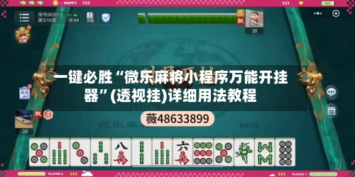 一键必胜“微乐麻将小程序万能开挂器”(透视挂)详细用法教程-第2张图片