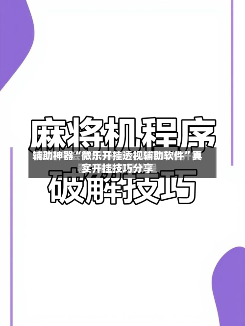 辅助神器“微乐开挂透视辅助软件”真实开挂技巧分享