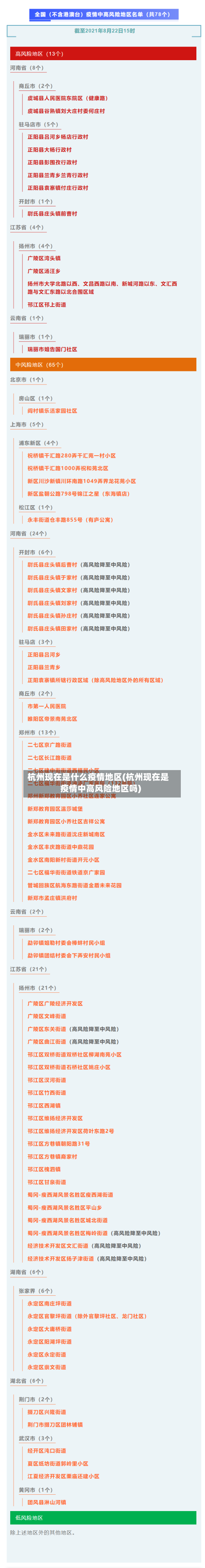 杭州现在是什么疫情地区(杭州现在是疫情中高风险地区吗)-第2张图片