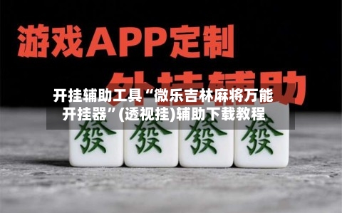 开挂辅助工具“微乐吉林麻将万能开挂器”(透视挂)辅助下载教程-第2张图片