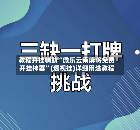 教程开挂辅助“微乐云南麻将免费开挂神器”(透视挂)详细用法教程-第3张图片