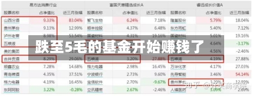 跌至5毛的基金开始赚钱了
