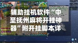 辅助挂机软件“中至抚州麻将开挂神器”附开挂脚本详细教程